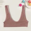 Sexy Seamless Bra Crop Top Women Rib Bralette Women's Plunge Underwear Scoop Neck Tank Top U Back Camisole Sports Bra Tube Top 240110