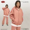 ZODF Homens Dupla Cabeça Zíper Fleece Hoodies Unissex Solto Básico Sólido Quente Com Capuz Casacos Para Inverno HY0633 240110