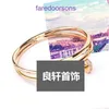 Carter New Brand Classic Designer Bracelet Korean version minimalist bare body nail bracelet womens small fresh three circle shaped gold Have Gift Box