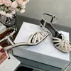 Sandali più recenti di alta qualità sandali a livello stretto sandali con tallone alto sandali Donne avvolgono la fibbia della caviglia della caviglia per la sposa delle spose scarpe da sposa da donna Summer Luxury Sexy Party Scarpe