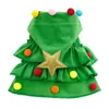 Odzież dla psa płaszcza Plush Decor Ball Decor Świąteczne Święta Bożego Narodzenia z gwiazdą zimowe wakacje