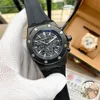 Haute qualité Top marque Audexxx Pigxxx Oak Offshore série montre pour hommes sport décontracté bracelet en silicone saphir miroir multi-fonction chronographe montre mécanique