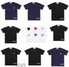 Jouer chemises de créateurs mode Cdg Badge vêtements confort t-shirt manches été amoureux haut t-shirt DesignersD8J3 I81C I81C