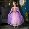 Enfants fille Raiponce robe enfants emmêlé déguisement carnaval fille princesse Costume fête d'anniversaire robe tenue vêtements 2-10 ans 240109