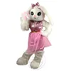 Costume de mascotte de lapin Super mignon d'halloween pour la fête, personnage de dessin animé, vente de mascotte, livraison gratuite, personnalisation du support