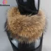 Real Fox Fur Scarf Fur Headband Women Winter Ring Fox Fur Scarves Luxury Neck Warmer Good Elastic 100% Natural Fur Mufflers 240110