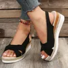 Fashion Peep Toe Wedge Sandals for Women Summer Lightweight Platform Gladiator Shoes Woman Plus Size Non Slip Beach 240110