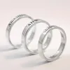 Ringen 3 mm 925 sterling zilver aangepaste naam ring gegraveerde woorden brief datum gepersonaliseerde ringen sieraden set