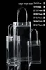 Limited 10Pcs Lot Transparant Pvc Gift Tote Packaging Bags With Hand Loop Clear Plastic Handbag Closable Garment Bag Vckrf8207529