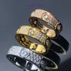 مصمم Carter Rings للنساء والرجال نسخ عالي النسخة الذهبية الكلاسيكية الحب الكامل Sky Star Ring Womens Light Luxury Diamond Live مع صندوق أصلي