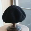 Berets Herbst und Winter süße Wolle Jacquard Beret Hüte Vintage Elegant Style Kürbishut für Grils