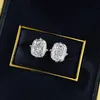 매력 쿠션 3ct moissanite 다이아몬드 스터드 귀걸이 100% Real 925 스털링 실버 약속 웨딩 이어링 여성 파티 보석