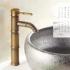 Robinets de lavabo de salle de bains, robinets de lavabo montés sur le pont, robinet mitigeur en laiton et eau froide, robinet de lavage Antique