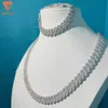 Lifeng moda jóias venda quente através do teste de diamante moissanite 925 prata esterlina hip hop cubana corrente colar