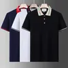 Polos de diseñador para hombre, Polos de lujo, camiseta informal para hombre, camiseta con estampado de letras de abeja y serpiente, camiseta bordada a la moda para hombre de calle