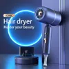Hårtork med diffusor Ionic Blow Dryer Professional Portable Heartorkar Tillbehör för kvinnor Curly Hair Purple Home Applian 240110