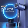 Föhn met diffuser Ionische föhn Professionele draagbare haardrogers Accessoires voor vrouwen Krullend haar Paars Huishoudapparaat 240110