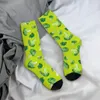 Мужские носки, мужские и женские носки с акварелью и брокколи, разноцветные хлопковые забавные счастливые овощные новинки, средние носки TubeSocks, подарок на день рождения