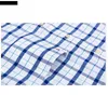 Men's T-Shirts 100% Cotton Men's Short Sleeve Oxford Shirt Summer Plaid Shirts Man Casual Comfortable Fashion Striped Shirts Plus Size 45 46 48L240110