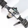 Otomatik mekanik saatler su geçirmez buzlanma saat 41mm mens mekanik moda iş siyahı