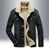 Men Winter Casual Denim Warm Fur Collar Jacket Men Fashion Clothes Lapel Single Breasted Fall Vintage Parkas Coats For Male 240109