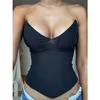 Réservoirs pour femmes Gtpdpllt Y2k Débardeurs Sexy Noir Col V Profond Dos Nu Dames Tube Arrivée 2024 Sortie Club Wear Corset Top