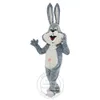 Halloween gelukkig grijs konijn mascotte kostuum voor partij stripfiguur mascotte verkoop gratis verzending ondersteuning maatwerk