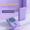 Mini Ultra Thin Magnetic Magsafe Charging Power Bank Portable 5000mAh Charger Wireless Fast Charging Externt Batteri för iPhone 15 12 13 14