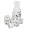 Wine Glasses Ceramic Set Retro Saki Kettle Japanese Traditional Sake Cup And Pot Tea Cups