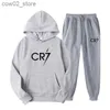 Survêtements pour hommes CR7 Sweat à capuche imprimé Survêtements Sweats à capuche et pantalons en molleton Ensemble Pull à capuche Sweat-shirt Sport Marque Vêtements Survêtement Pantalon de survêtement Q230110