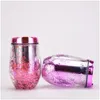 Vattenflaskor Dubbelskiktad akrylguldlök Glitter Creative Electropating Gradient Color Cup Drop Delivery Home Garden Kitchen D Otrby