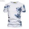 Homens camisetas T-shirt dos homens estilo Haiian em torno do pescoço camisa casual desgaste 3D impresso moda manga curta tamanho grande topl240110