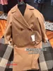 Maxmaras Womens Cashmere Coat Classic Resina Lace Up Wool Camel Black Caramel Rjcf