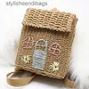 Backpack Style New style double-shoulder str woven bag with hand-carrying woven backpackstylisheendibags