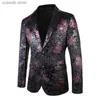 Herenpakken Blazers 2023 Nieuwe herenmode Europese en Amerikaanse Britse stijl Velvet Perm Leisure Officiate Gentleman Wedding Best Man Blazer T240110