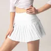 Lu Lu Skirts Lemon Align Shorts Yoga Solid Color Soft Tennis Skort With Pocket Women Sweatwicking Sport Short Skirt Comprehensive Training Fitness Jogging Breathab