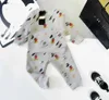 Tute infantili di marca Stampa modello mouse ragazzi ragazze Peluche set Taglia 66-100 neonato Felpa con cappuccio e pantaloni girocollo Jan10