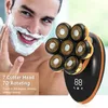 5 I 1 7D uppladdningsbar skallig head -rakersats för män USB LED Display Electric Razor Heads Beard Ear Nose Hair Trimmer 240109