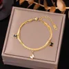 Designer Van Cl-Arp Bracelet New Fashion Commuter 18k gold Women's Light Luxury Handicraft Korean Colorless Couple Spring Style