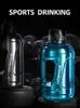 water bottle UZSPACE bouteille d'eau de Fitness grande capacité bouteille d'eau de sport Tritan avec paille pour hommes et femmes seau Portable 2L YQ240110