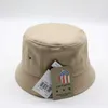 2020 TOOLERING Kort randen Fisherman's Hat Folding Flat Top Leather Label Basin Hat Hip Hop Sun Hat