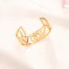 Bracciale rigido da donna con polsino largo, regalo placcato oro 18 carati, gioielli di lusso in acciaio inossidabile, braccialetto classico, regalo di compleanno, braccialetto, non sbiadisce mai con scatola