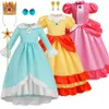 Kız Rosalina Elbise Kid Cadılar Bayramı Pembe Kılıf Daisy Cosplay Giyim Doğum Günü Vestido Cadılar Bayramı Karnavalı 240109