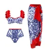 Costume da bagno bikini alla moda a due pezzi bikini da donna 2024 nuovo costume da bagno con fiocco lussuoso ed elegante costume da bagno brasiliano 240110