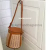 Shoulder Bags Bucket single shoulder rattan woven bag niche design Bamboo woven Portable picnic vegetable basket bagstylishhandbagsstore