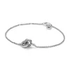 2024designer Pandorabracelet Snake Bone S925 Sterling Silver Fashion Women's Asymmetric Diamond Circular Double Ring Colored Dense Inlaid Bracelet