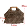 TOTES Simple Street Fashion Bag Women Summer Beach Bag Duża pojemność torebki damskie ręcznie robane bohemian rattan podróży Totestylishyslbags