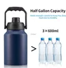 water bottle Half Gallon Insulated Water Bottle Jug 64 oz Stainless Steel Sports Flask with Handle Large Thermo Mug YQ240119