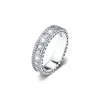 Ringar 100% 925 Sterling Silver smycken Sparkling Ring Rings gratis frakt