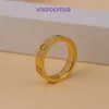 Designer sieraden Carter Ringen Titanium stalen ring met diamant ingelegd en niet-vervagende kleur passend zomer gesloten één woord nagel LIEFDE met originele doos